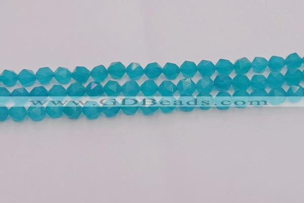 CAM1432 15.5 inches 8mm faceted nuggets dyed amazonite gemstone beads