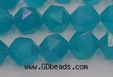 CAM1433 15.5 inches 10mm faceted nuggets dyed amazonite gemstone beads