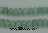 CAM144 15.5 inches 5*8mm faceted rondelle amazonite gemstone beads