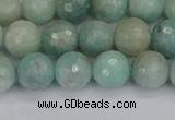 CAM1452 15.5 inches 8mm faceted round amazonite gemstone beads