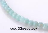 CAM15 16 inches 4mm round natural amazonite beads Wholesale