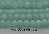 CAM1500 15.5 inches 4mm round natural peru amazonite beads