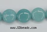 CAM152 15.5 inches 16mm flat round amazonite gemstone beads