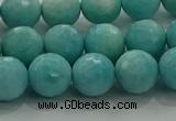 CAM1523 15.5 inches 10mm faceted round natural peru amazonite beads