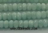 CAM1541 15.5 inches 4*6mm faceted rondelle peru amazonite beads