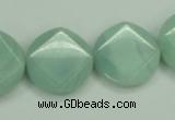 CAM156 15.5 inches 20mm faceted coin amazonite gemstone beads