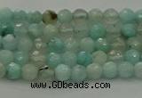 CAM1560 15.5 inches 4mm faceted round Russian amazonite beads