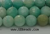 CAM1562 15.5 inches 8mm faceted round Russian amazonite beads