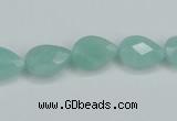 CAM157 15.5 inches 10*14mm faceted teardrop amazonite gemstone beads