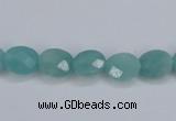 CAM158 15.5 inches 8*10mm faceted oval amazonite gemstone beads