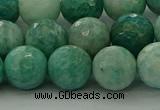 CAM1583 15.5 inches 10mm faceted round Russian amazonite beads