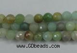 CAM161 15.5 inches 6mm faceted round amazonite gemstone beads