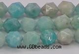 CAM1622 15.5 inches 8mm faceted nuggets amazonite gemstone beads