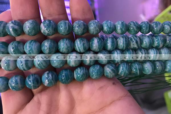 CAM1652 15.5 inches 8mm round Russian amazonite gemstone beads