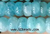 CAM1711 15.5 inches 4.5*8mm rondelle natural amazonite beads