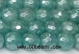 CAM1755 15 inches 6mm faceted round AB-color imitation amazonite beads