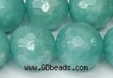 CAM1758 15 inches 12mm faceted round AB-color imitation amazonite beads