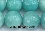 CAM1782 15 inches 9mm - 10mm round amazonite gemstone beads