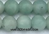 CAM1786 15 inches 8mm round matte amazonite beads, 2mm hole