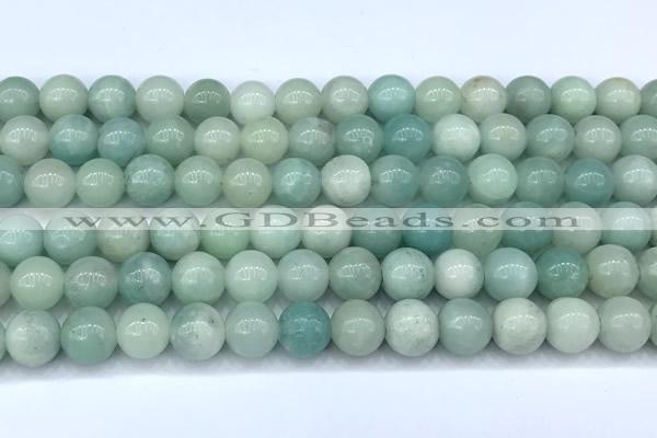 CAM1787 15 inches 8mm round amazonite beads, 2mm hole