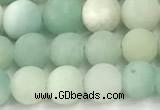 CAM1795 15 inches 4mm round matte amazonite beads