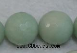 CAM181 15.5 inches 16mm faceted round amazonite gemstone beads