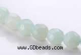 CAM27 faceted round natural amazonite 8mm stone beads Wholesale