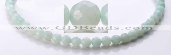 CAM27 faceted round natural amazonite 8mm stone beads Wholesale