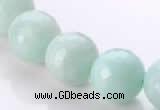 CAM30 natural amazonite faceted round 14mm stone beads Wholesale