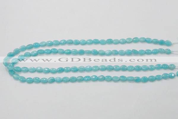 CAM302 15.5 inches 6*8mm oval natural peru amazonite beads wholesale