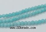 CAM307 15.5 inches 4mm round natural peru amazonite beads wholesale