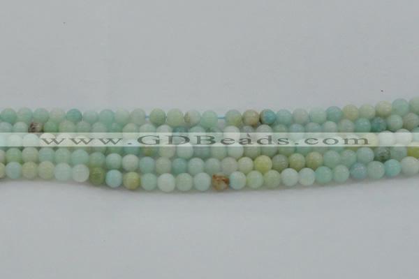 CAM321 15.5 inches 6mm round natural peru amazonite beads