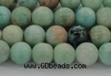 CAM322 15.5 inches 8mm round natural peru amazonite beads