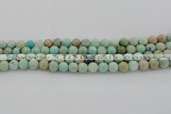 CAM322 15.5 inches 8mm round natural peru amazonite beads