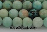 CAM323 15.5 inches 10mm round natural peru amazonite beads