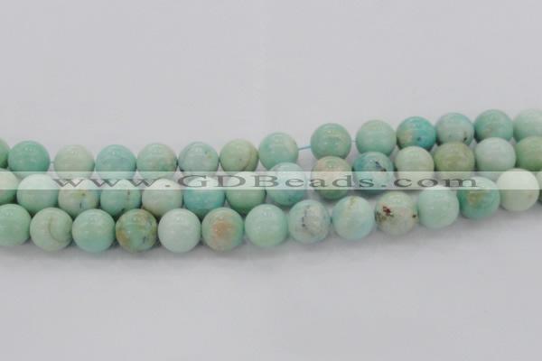 CAM325 15.5 inches 14mm round natural peru amazonite beads