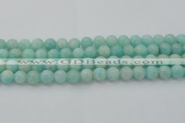 CAM334 15.5 inches 10mm round natural peru amazonite beads