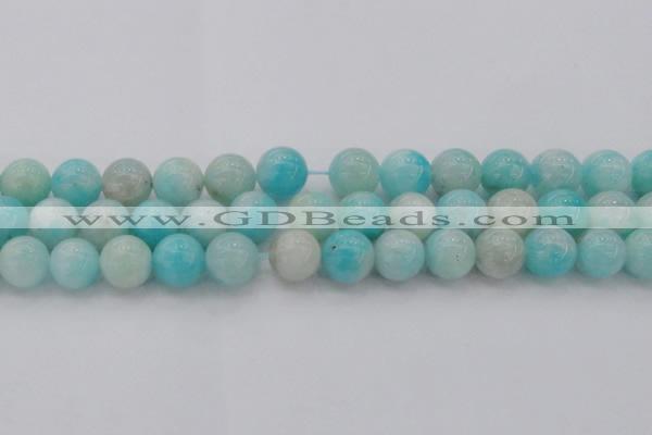 CAM335 15.5 inches 12mm round natural peru amazonite beads