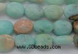 CAM336 15.5 inches 8*10mm oval natural peru amazonite beads