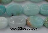 CAM338 15.5 inches 12*16mm oval natural peru amazonite beads