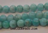 CAM352 15.5 inches 8mm round natural peru amazonite beads wholesale