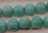 CAM355 15.5 inches 14mm round natural peru amazonite beads wholesale