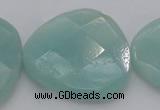 CAM367 15.5 inches 33*33mm faceted triangle amazonite beads