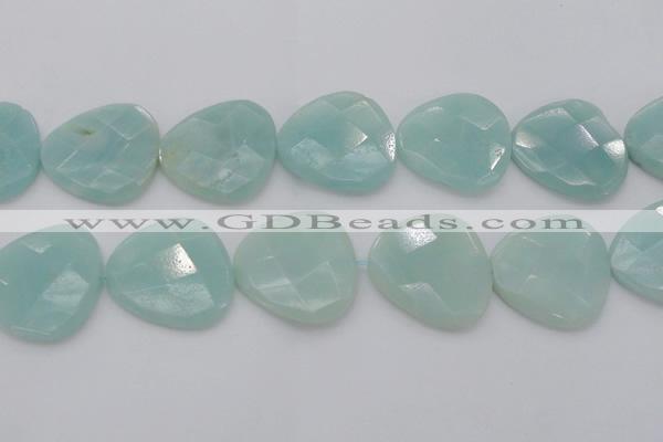 CAM367 15.5 inches 33*33mm faceted triangle amazonite beads