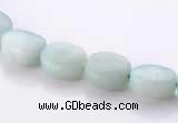 CAM37 5*7mm natural amazonite flat oval gemstone beads Wholesale