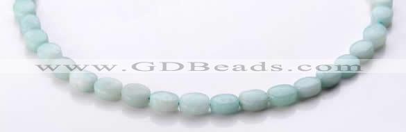 CAM37 5*7mm natural amazonite flat oval gemstone beads Wholesale