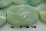 CAM371 15.5 inches 22*30mm - 25*35mm faceted octagonal amazonite beads