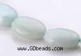 CAM41 13*18mm flat oval natural amazonite beads Wholesale