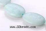 CAM43 flat oval 18*25mm natural amazonite beads wholesale