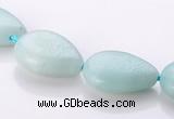 CAM48 12*18mm flat teardrop natural amazonite beads Wholesale